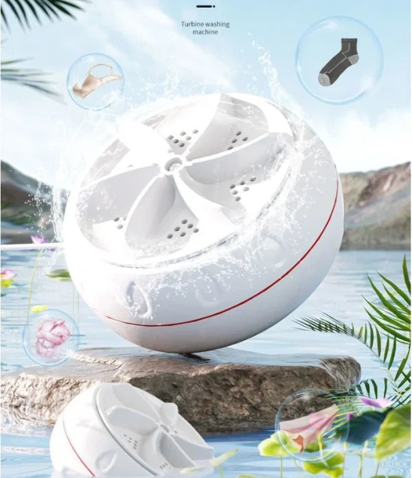 Mini Washing Machine Portable Ultrasonic Turbine Washer